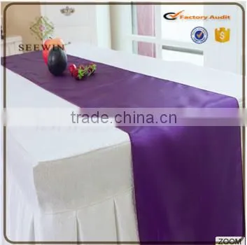 Wedding Elegant Purplesatin Table Runner for Wedding Decoration photo-2