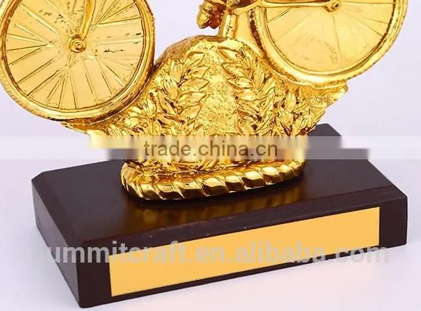 Custom Goldern Resin Bicycle Sports Trophies New Designs Award photo-6