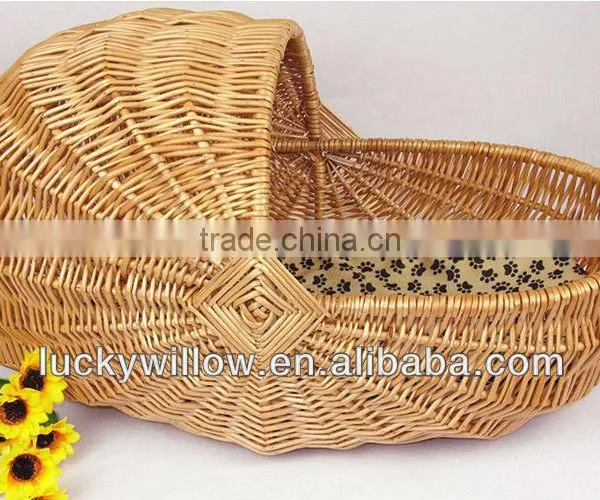 Hand Made White Baby Wicker Moses Basket for Home Use photo-3