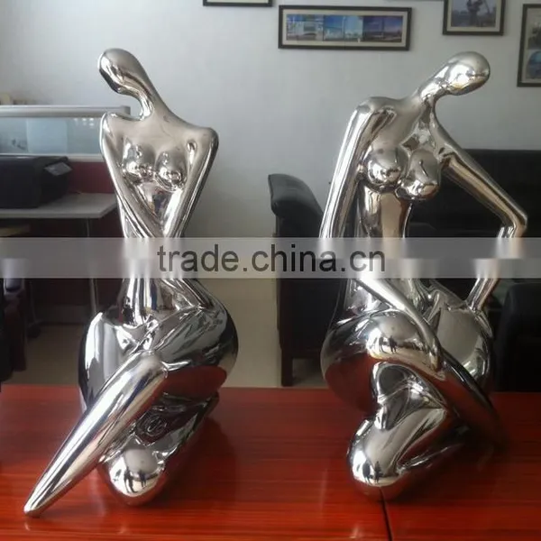 Stainless Steel Modern Indoor Nude Lady Decor Statues for Sale photo-2