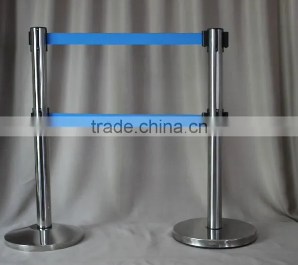 Retractable Belt Barriers With Double Belts in Various Colors photo-4