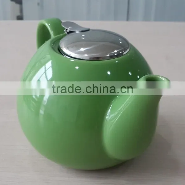 BTHJC-5 Ceramic Green Teapot With S/S Lid and Fliter photo-2