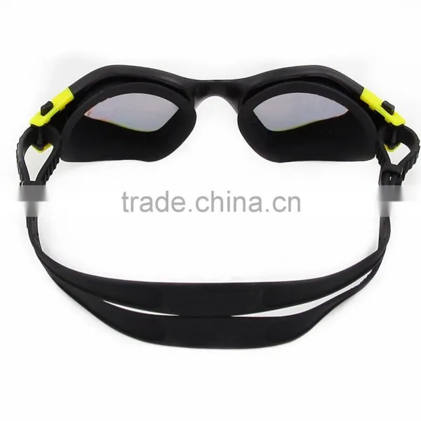 2015 New Panoramic Silicone Adult Swimming Goggles, Red Mirrored Lens(MM-7204) photo-4