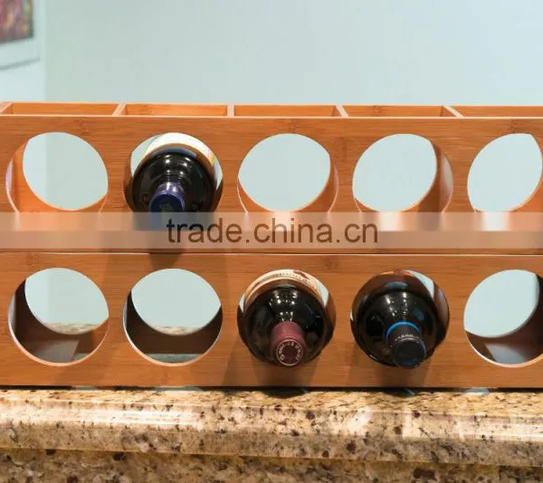 Bamboo Stackable Wine Rack photo-4