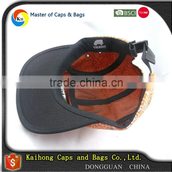 Custom Full Pattern Printed 5 Panel Hat Camp Cap With Embroidery photo-6