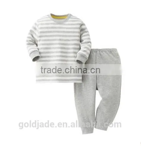 2016 Wholesale Kids Baby Stripe Pajama Suits Kids Stripe Cotton Pajamas photo-3