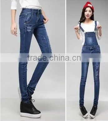 The Spring and Autumn Period and the New Removable Denim Overalls/ladies Loose Show Thin Jumpsuits photo-3