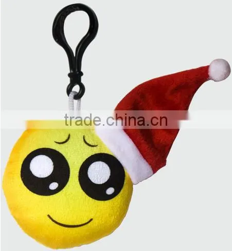 Cheap Christmas Keychain Stuffed Emoji Gift Plush Promotional Keychain photo-4