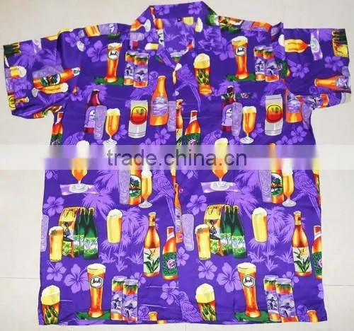 Beer Bottle Print Hawaiian Shirts photo-3
