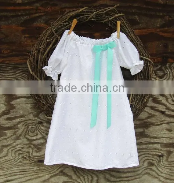 2017 New Arrival Baby Clothes Wholesale Hot Sale White Cotton Cheap Children's Boutique Fashion 3-5 Year Old Girl Dress photo-4