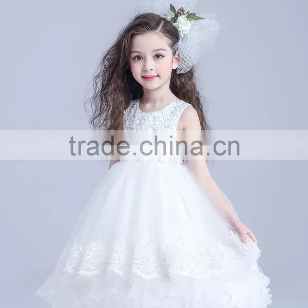 NEW Princess Flower Girl Dress Appliques Wedding Prom Ball Gowns Birthday Communion Kids TuTu Dress photo-5