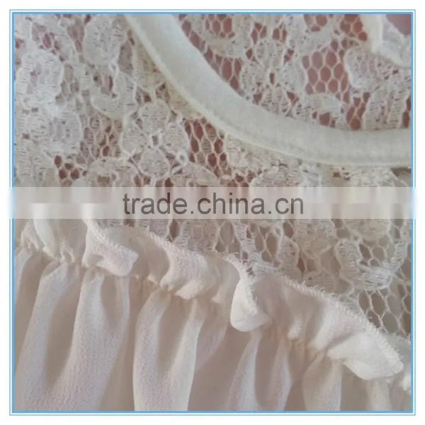 Children Girls Chiffon Printed Lace Sleeve t Shirt, Beautiful Girl t Shirt, Fancy Gril Short Sleeve t Shirt photo-5