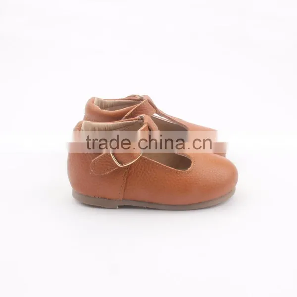 Wholesale Italian Leather Baby Kids Shoes Rubber Sole photo-2