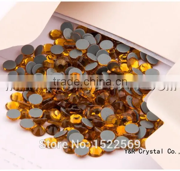 2058HF SS10 Glue Base Topaz Crystal HotFix Iron On Rhinestone Transfer Designs photo-3
