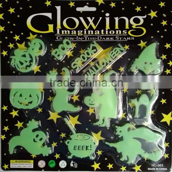 Halloween Wall Sticker Glow in Dark Window Sticker Fluorescent Luminous Decorations photo-3