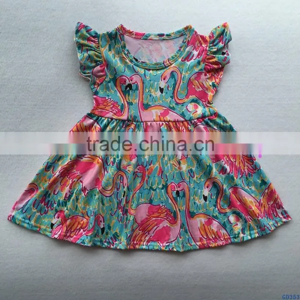 Remake Cotton Baby Summer Dress Kids Flutter Sleeves Clothes Baby Pearl Dress Outfit photo-4