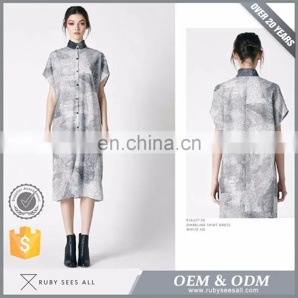 Short Sleeve Midi Peplum Broomstick Skirt