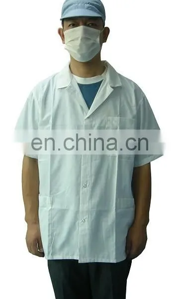 Maxsharer Manufacture Esd Antistatic Short Sleeve Shirt for Cleanroom Work photo-4