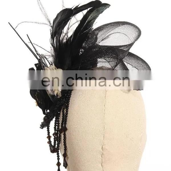 Steampunk Gothic Fascinator With Beads and Gear Elements photo-2