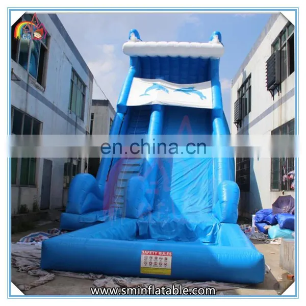 Factory Price Giant Inflatable Slide,inflatable Dolphins Water Slide,inflatable Slide With Pool for Sale photo-2