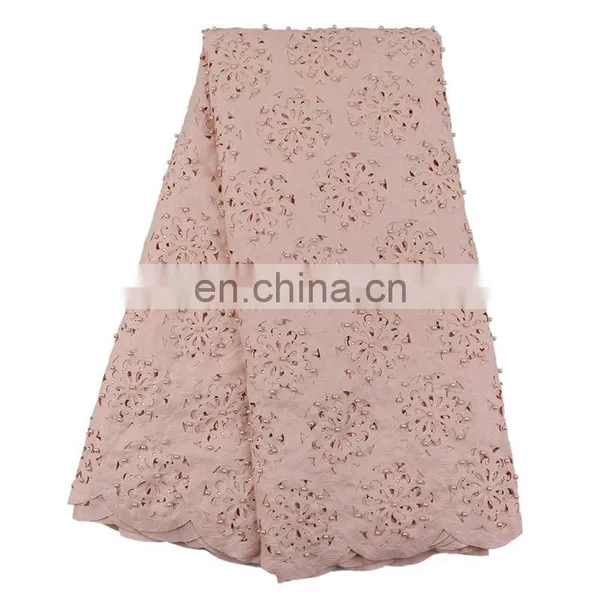 High Quality 100% Cotton Polish Lace Fabric African Embroidery Lace Fabric No.LP41200129 photo-6