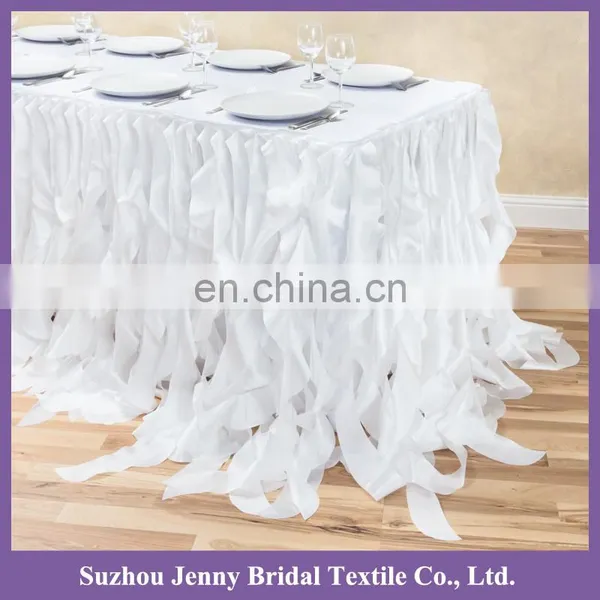 TS017T Indian Wedding Table Decorations Wedding Table Skirts Party and Wedding Decoration Curly Willow Table Skirting photo-5