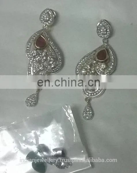 Cz Earrings Jewelry Manufacturer, Cz Chandelier Jewellery Exporter photo-6