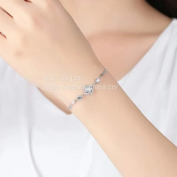 New Design Crystal Bracelet Silver Jewelry Hotsale photo-2