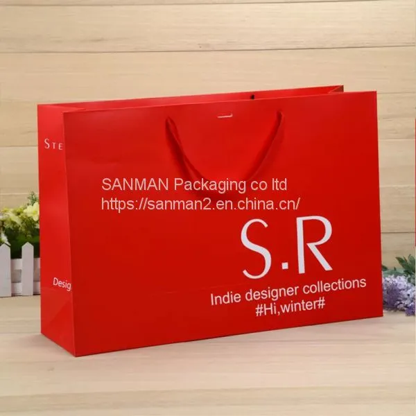 Wholesale Custom Paper Packing Pink Woman Bag With Rope photo-2