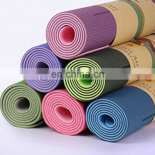 Durable Top Surface For Use With Shoes Foam Bottom Surface Pilates Product Large Black High Density PVC Anti Slip Yoga Mat photo-3