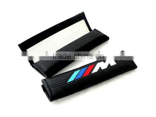 Custom Made Logo Design Carbon Fiber Seat Belt Harness Shoulder Pads Cover photo-4