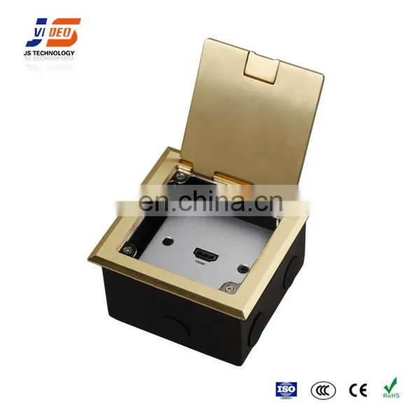 JS-DC120 Brush Stainless Box Multi-Media Floor Socket Boxes photo-2