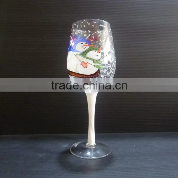 450ml Hand-painting Snowman Wine Glass