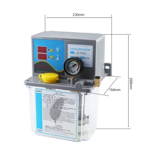 CNC Automatic Lubricating Oil Pump 2L With Pressure Gauge Digital Electronic Gear Pump 220V Oil Electromechanical Magnetic Pump photo-5