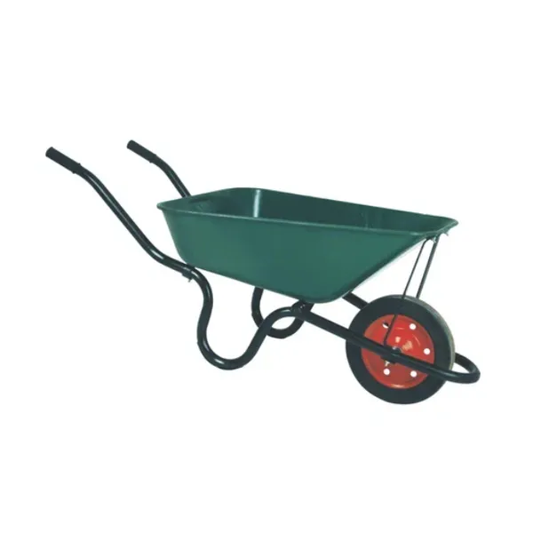 Worksite Wheelbarrow With Solid Tire - 110L Volume & 3-Ply Reinforced Tire