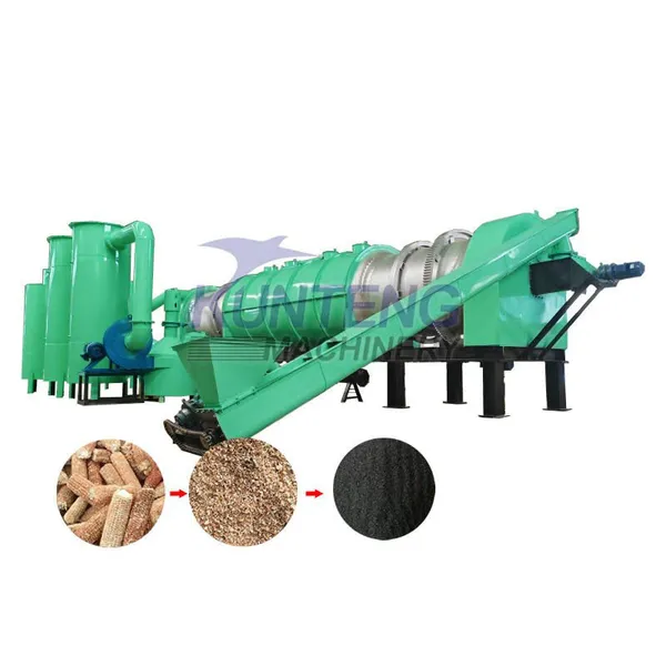 Automatic Charcoal Briquettes Making Machine Line From Sawdust Rice Husk Olive Pomace EPC