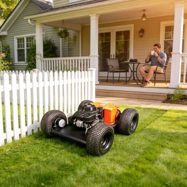 Робот-кусочник газона Vigorun VTW550 с длительным сроком службы и высокой прочностью. Регулируемый дистанционно газонокосилка для сада, огорода и фермы.