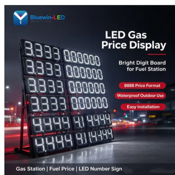 10inch 8.8.8.8 LED Gas Fuel Price Sign Outdoor LED Display Screen Gas Station Led Display
