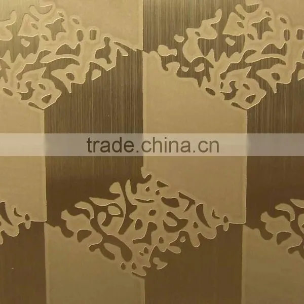 High-quality 304 Mirror Surface Etching Colored Stainless Steel Sheet