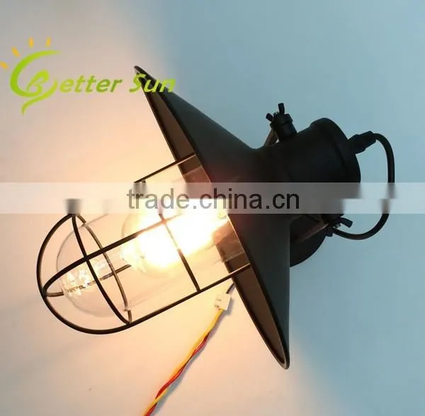 Industrial Style Vintage Outdoor Glass Cage Modern Wall Light Quality Choice photo-2