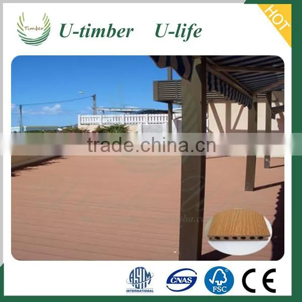 Elegant Shape and Color Plastic Composite WPC Solid Wood Flooring photo-3