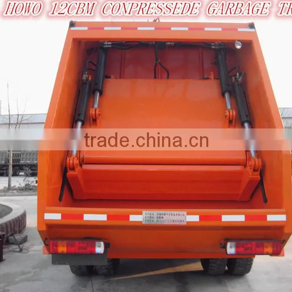 Howo 12 CBM 336hp Compressed Garbage Compactor Truck photo-5