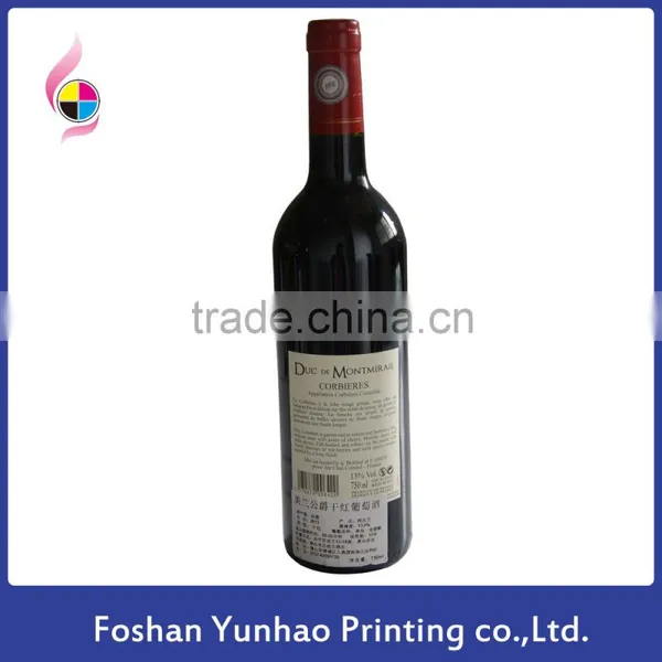 Red Wine Paper Label Sticker Bottle Sticker Roll Adhesive Label Tag