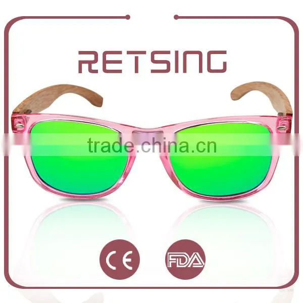 Custom Polarized Wooden Sunglasses Cheap Wooden Sunglasses Mirror/revo Lens photo-4