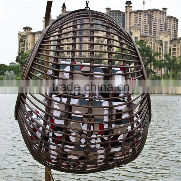 Rattan Outdoor Steel Garden Swing Chair Cover Outdoor Single Seat Swing Chair photo-2