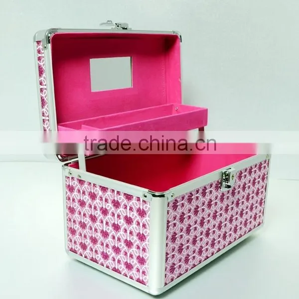 AN30 ANPHY Aluminum Suitcase Jewelry Storage Box Inner Trays With Mirror Metal Handle Lock Case Cosmetic Case Makeup Box photo-3