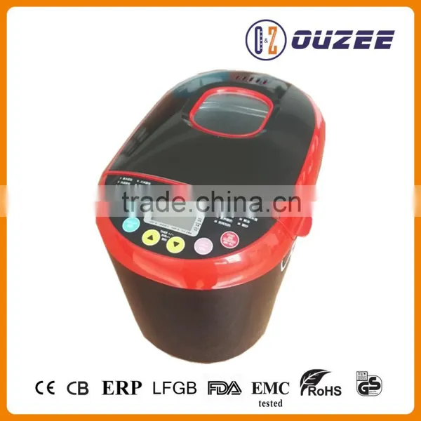 Hot Sell Full Automatic Black PP 2.0LB French Bread Maker With SS Cover