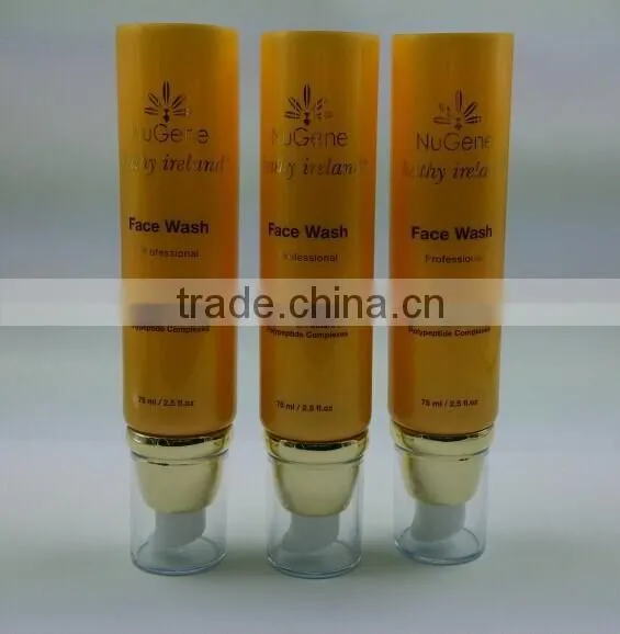 Exquisite Cosmetic Tube With Airless Pump Cap for Whiten Cream /Plastic Tube With Airless Pump Cap for Cosmetics Packaging photo-3