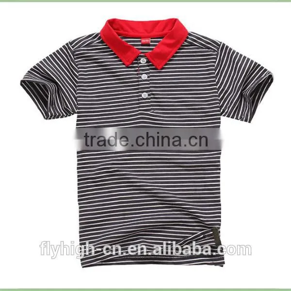 Long Sleeve Striped Polo T Shirt for Kids photo-3