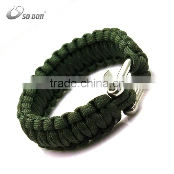 2016 Wholesale 550 Paracord Survival Bracelet With Stainless Steel Clasp photo-3